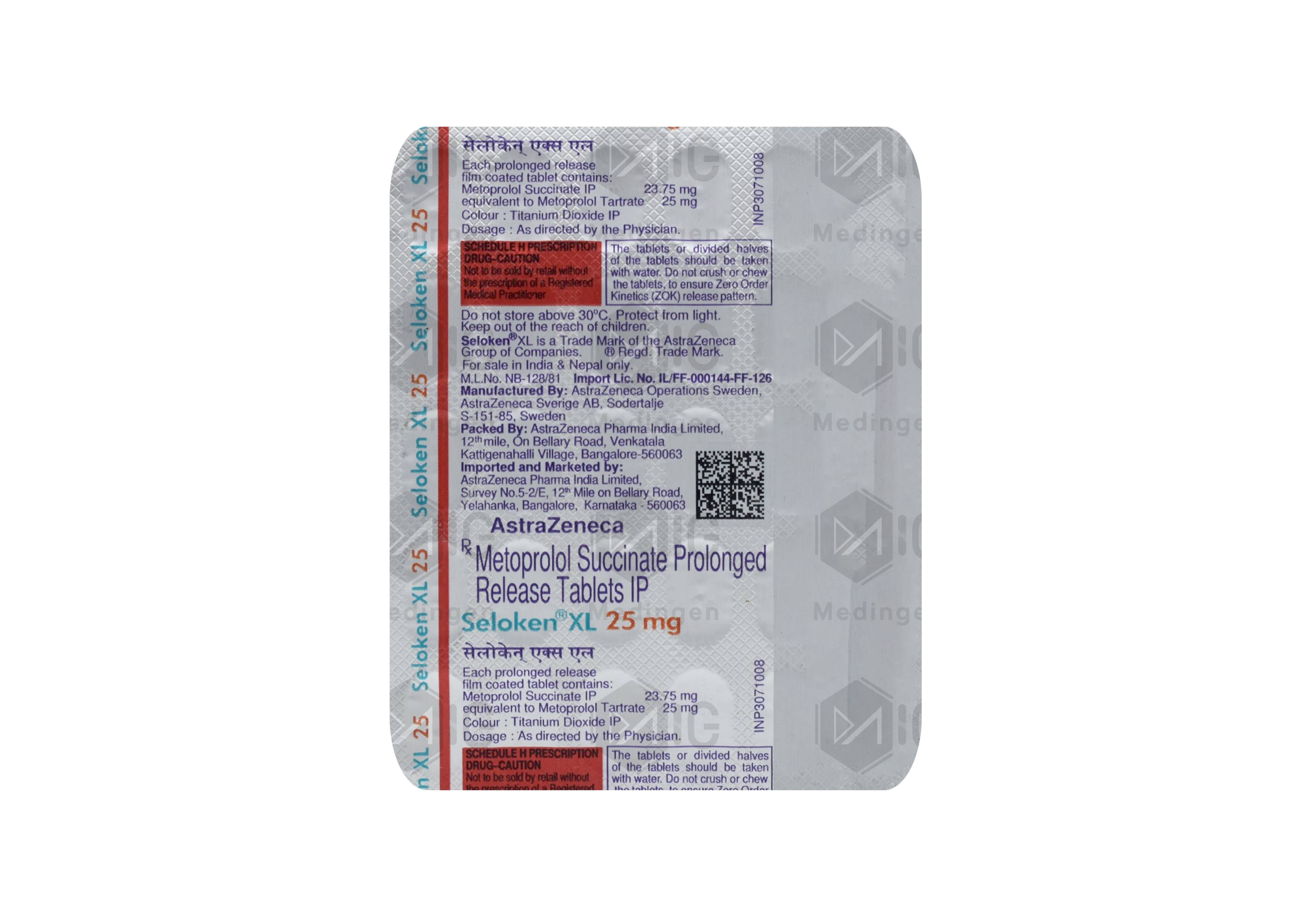 SELOKEN XL 25MG